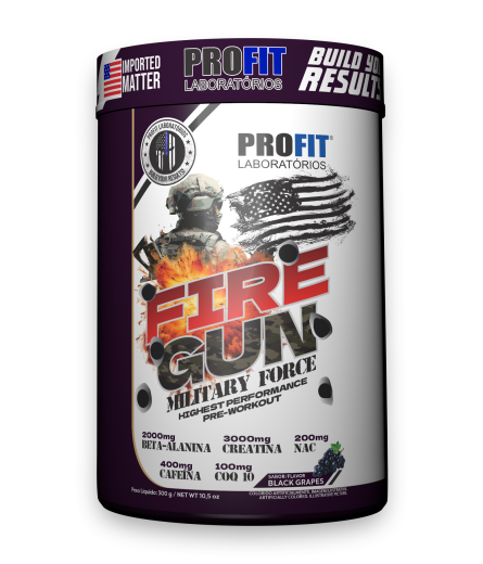 Pré Treino Fire Gun Military Force Fruit Punch 300g - Profit