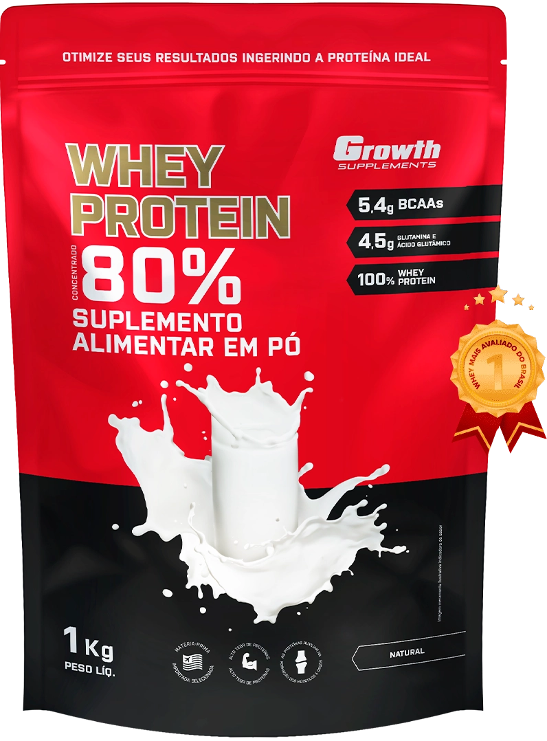 (TOP) WHEY PROTEIN CONCENTRADO (1KG) - GROWTH SUPPLEMENTS